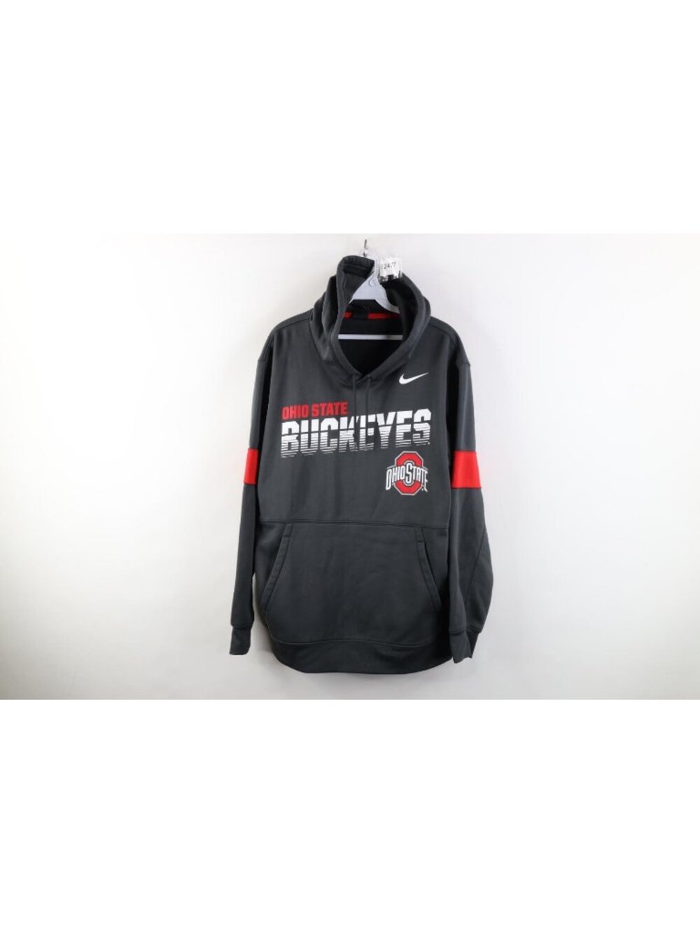 Nike On Field Mens Large Ohio State University Football Hoodie Sweatshirt Gray